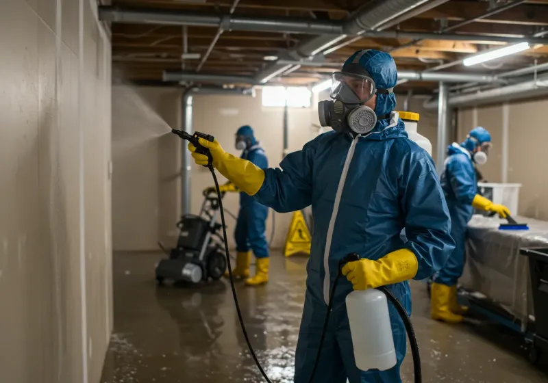 Basement Sanitization and Antimicrobial Treatment process in Temecula, CA